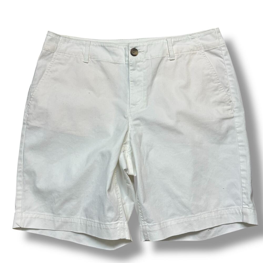 Loft Outlet White Bermuda Shorts Size 10